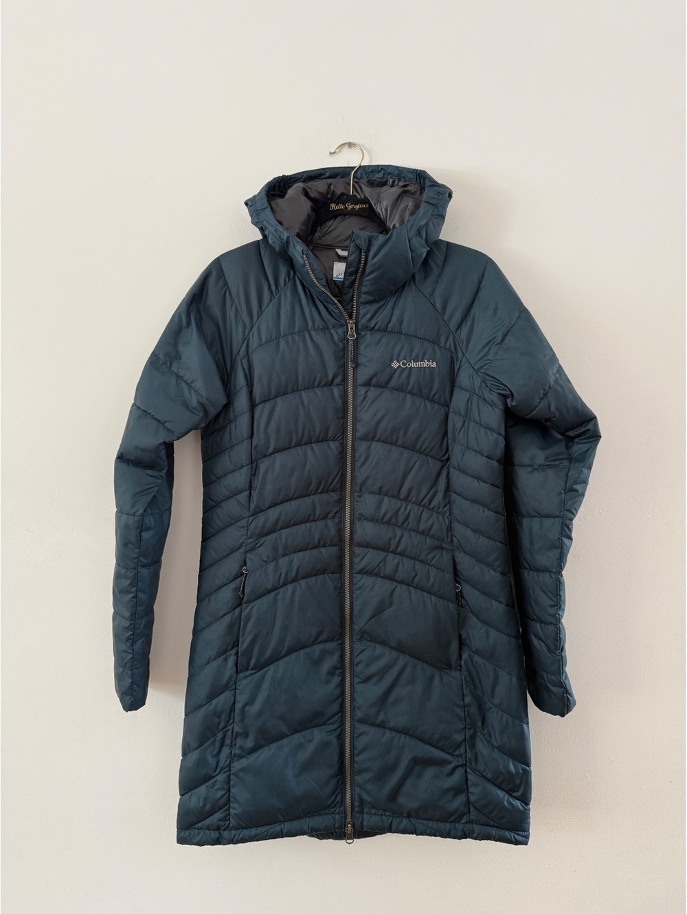Columbia Karis Gale II Long Jacket Parka Insulated Blue Coat Puffer Small